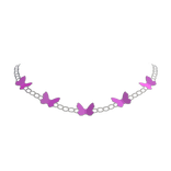 Pink Butterfly Necklace 3.0 Silver