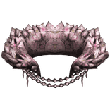 Pink Camo Beaded Neck Fur