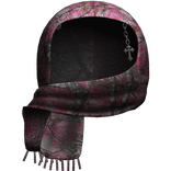 Pink Camo Grunge Emo Chrome Cross Chain Headscarf
