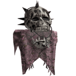 Pink Camo Skull Scarf Gothic Shoulder Right