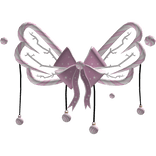 Pink Candycane Christmas Wings 