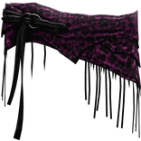ཀ Pink Cheetah Print Vkei Belt - Fringe Detailing 