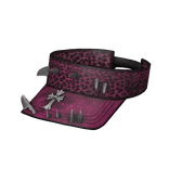 Pink Cheetah Spiked Chrome Visor