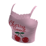 Pink Cherry Crop Top Shirt