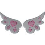 Pink Chibi Heart Angel Wings
