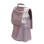 Pink Chic Sleeveless Tank Top with Scarf