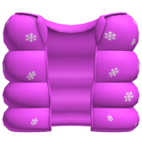 pink christmas puffer vest