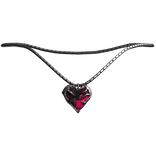 Pink Chrome Heart Necklace 1.0
