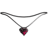 Pink Chrome Heart Necklace 3.0