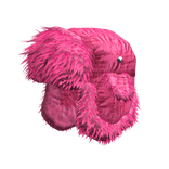 pink chunky fluffy fur ushanka