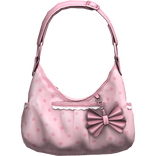 Pink Coquette Polka Dot Bow Shoulder Bag