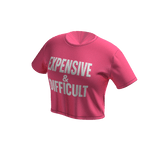 ♡ Pink Cropped Shirt (Expensive & Difficult)