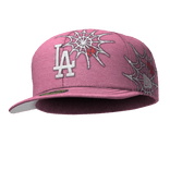 ✤ Pink Custom Fitted Cap - Tilted