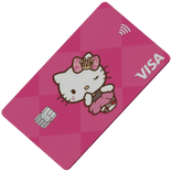 Pink Cute Kitty Bank Credit Card - Face