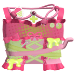 pink cute zombie retro nurse neon creepy corset