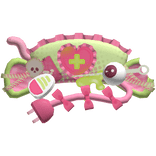 pink cute zombie retro nurse neon creepy headband