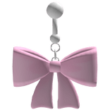 Pink Cutesy Bow Belly Ring 3.0