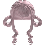 Pink Cutesy Lamb Bambi Curly Pigtails