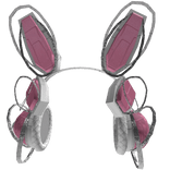 Pink Cyber Bunny Tech Headphones