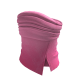 Pink Distressed Leather Tube Top