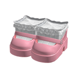 Pink Doll Platforms w/ Lace Socks