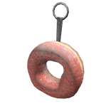 Pink Donut Keychain