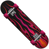 Pink Fire Skateboard 