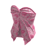 Pink Floral Willow Summer Twisted Tube Top