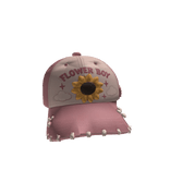 Pink Flower Boy Sunflower Cap