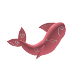 pink fluffy orca shark girl tail