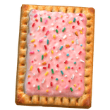 pink-frosted toaster pastry