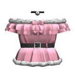 Pink Fur Bow Bell Dress Choker 3.0