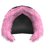 pink fur hood