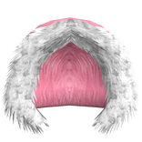 pink fur hood