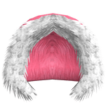 pink fur hood