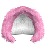 pink fur hood