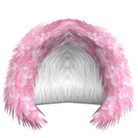 pink fur hood