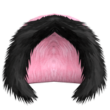 pink fur hood