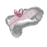 pink gift hat with tinsel