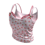 ✨ Pink Gingham Strawberry Tee Igari Jumino