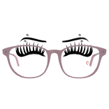 Pink Glasses and Lashes
