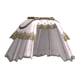 pink gold steampunk skirt gown cape rococo lace