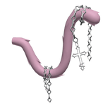 Pink Goth Chain Cross Tail