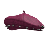 Pink Goth Spiked Beret 