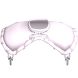 Pink Gothic Emo Studded Chained Cross Neck Shawl 