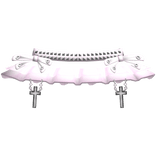 Pink Gothic Emo Studded Chained Cross Skirt