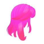 Pink Gradient Short Straight Party Popstar Hair