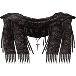 Pink Grunge Emo Distressed Neck Scarf With Dagger