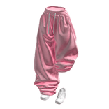 Pink Half Raised Baggy Sweatpants w/ White Shoes