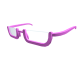 Pink Half-Rim Reflective Glasses